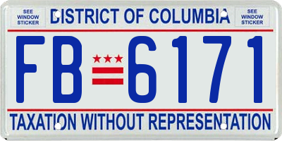 DC license plate FB6171