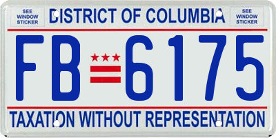 DC license plate FB6175