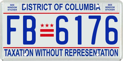 DC license plate FB6176