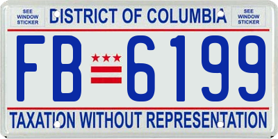 DC license plate FB6199