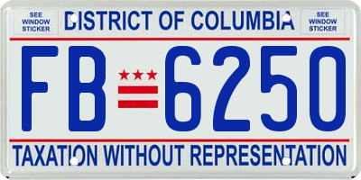 DC license plate FB6250