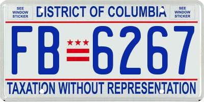 DC license plate FB6267