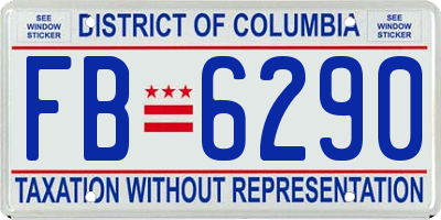 DC license plate FB6290