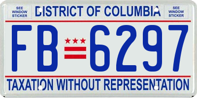 DC license plate FB6297