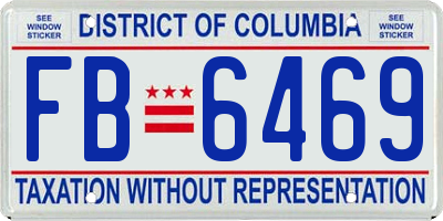 DC license plate FB6469