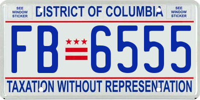 DC license plate FB6555