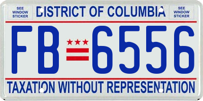 DC license plate FB6556