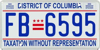 DC license plate FB6595