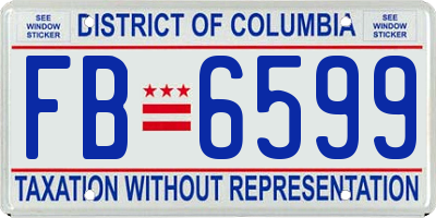 DC license plate FB6599