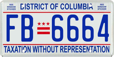 DC license plate FB6664