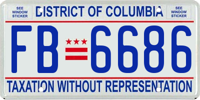 DC license plate FB6686