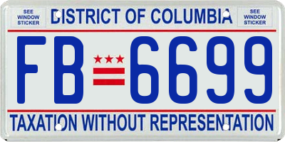 DC license plate FB6699