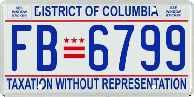 DC license plate FB6799