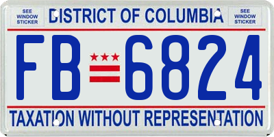 DC license plate FB6824