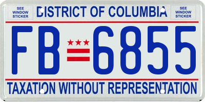 DC license plate FB6855