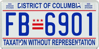 DC license plate FB6901