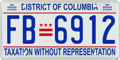 DC license plate FB6912