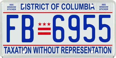 DC license plate FB6955