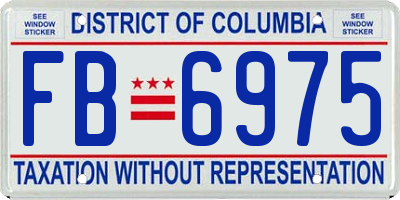 DC license plate FB6975