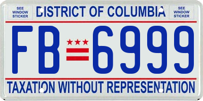 DC license plate FB6999