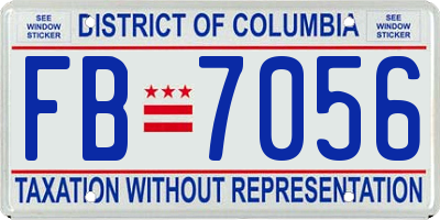 DC license plate FB7056