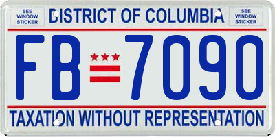 DC license plate FB7090