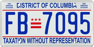 DC license plate FB7095