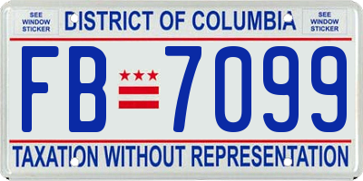 DC license plate FB7099