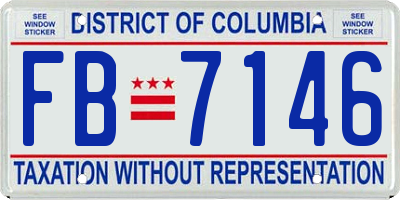 DC license plate FB7146