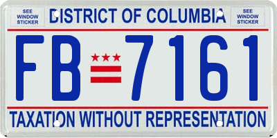 DC license plate FB7161