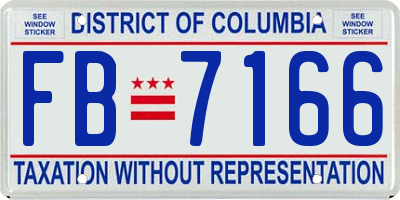 DC license plate FB7166