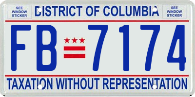 DC license plate FB7174