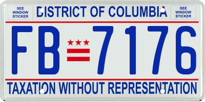 DC license plate FB7176