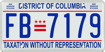 DC license plate FB7179