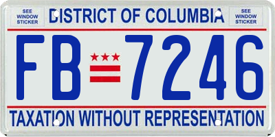 DC license plate FB7246