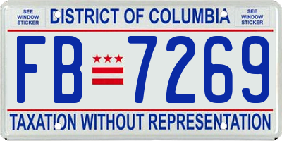 DC license plate FB7269