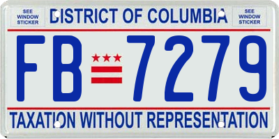 DC license plate FB7279