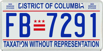 DC license plate FB7291