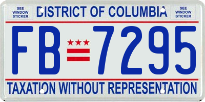 DC license plate FB7295