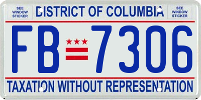 DC license plate FB7306