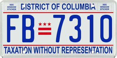 DC license plate FB7310