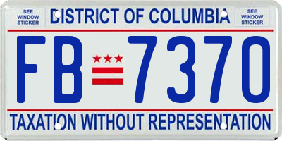 DC license plate FB7370