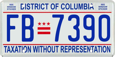 DC license plate FB7390