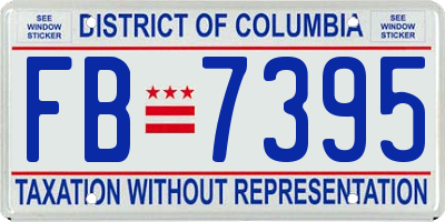 DC license plate FB7395