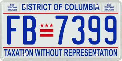 DC license plate FB7399