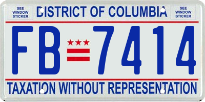 DC license plate FB7414