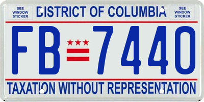 DC license plate FB7440