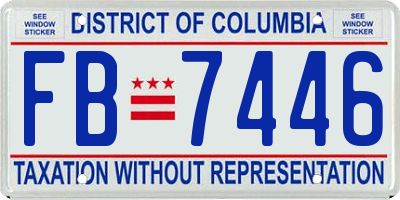 DC license plate FB7446