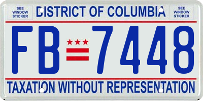 DC license plate FB7448