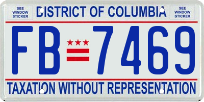 DC license plate FB7469